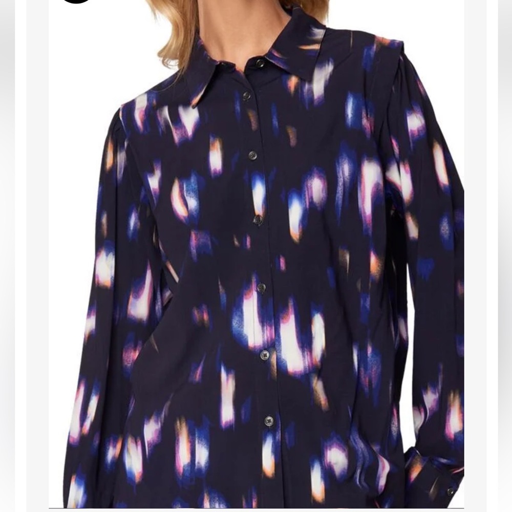 COPENHAGEN Colorful Abstract Button-Up Shirt NWT SIZE 8